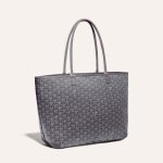 Goyard Artois Tote MM Grey Goyardine Canvas & Chevroches Calfskin Palladium Hardware - Image 2